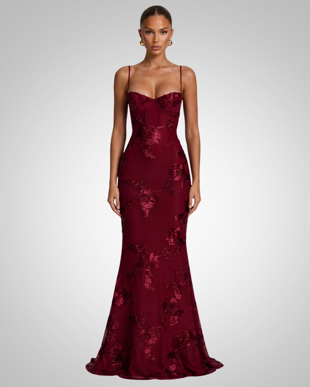 Fabienne | Maxi dress ricamato da donna per invitate a nozze