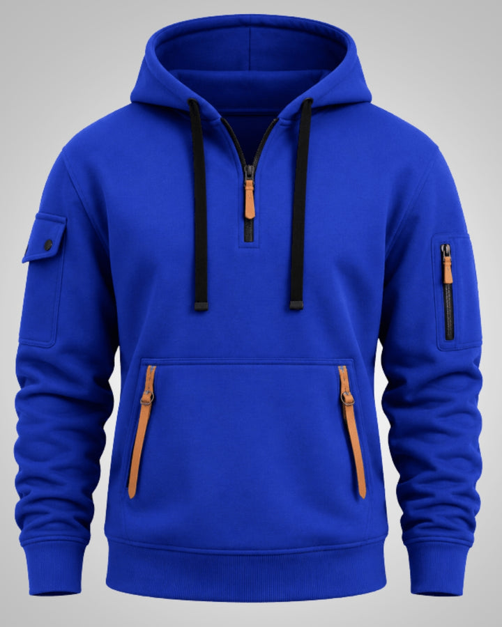 Parker | Felpa calda da uomo con cappuccio e cerniera