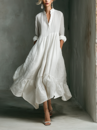 Samantha | Robe longue décontractée à manches longues