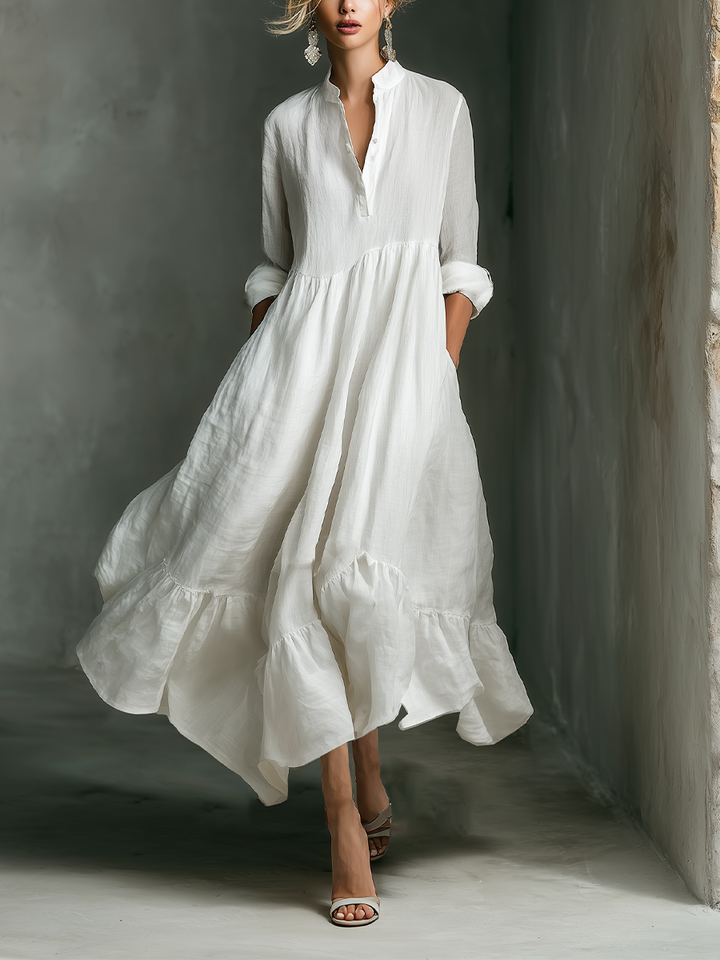 Samantha | Robe longue décontractée à manches longues