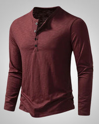 Denver | Maglia Henley a maniche lunghe slim fit senza tempo da uomo