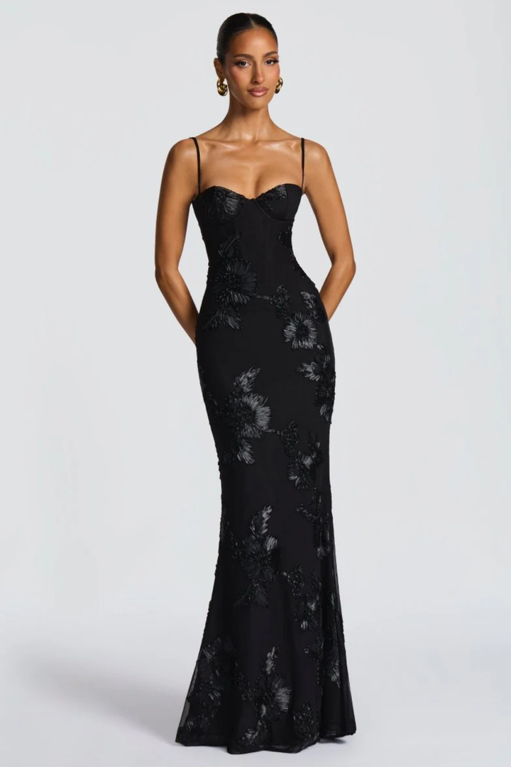 Fabienne | Maxi dress ricamato da donna per invitate a nozze