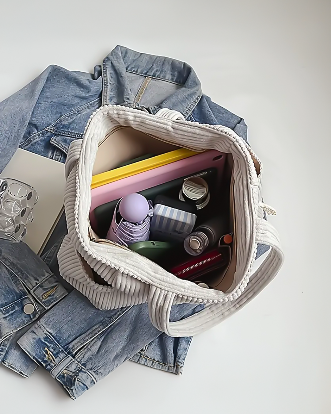 Tanja | Damen Geräumige Strukturierte Schultertasche