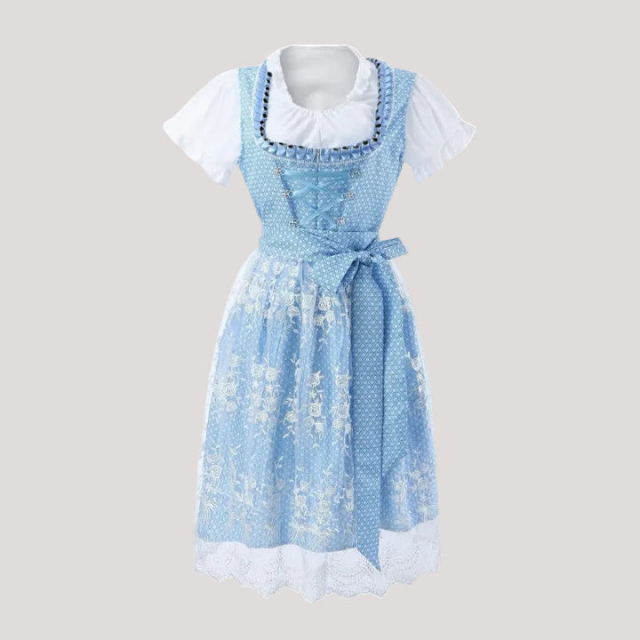 Hanna| Dirndl traditionnel avec corset lacé pour femme