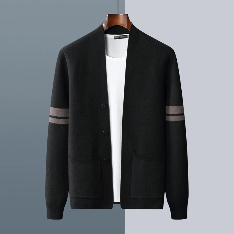 Arthur | Herren Modischer Knopfleiste Strickpullover