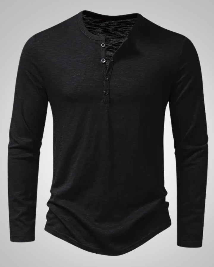 Micah | Chemise Henley classique à coupe ajustée pour homme