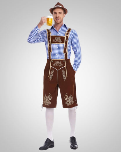 Linard | Lederhose traditionnelle pour homme, style Oktoberfest