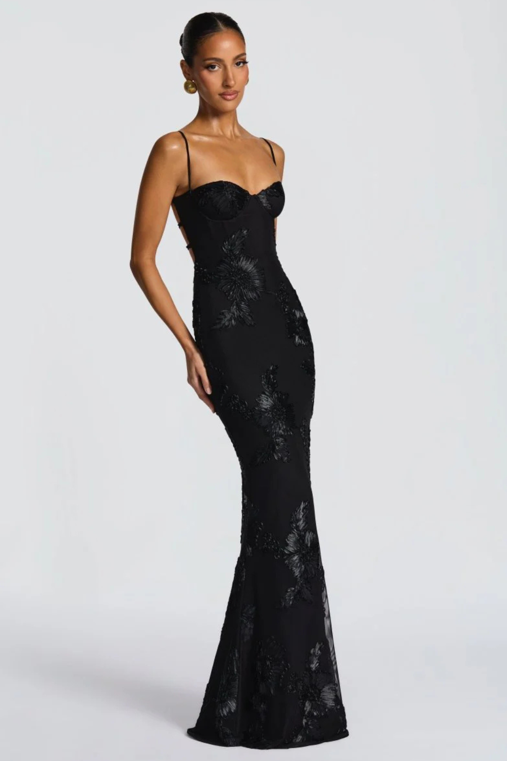 Fabienne | Maxi dress ricamato da donna per invitate a nozze