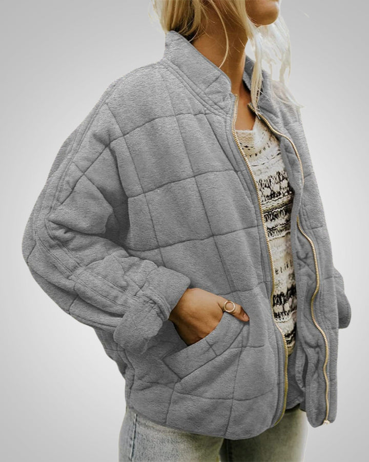 Louisa | Damen Gesteppte Oversized Bomberjacke