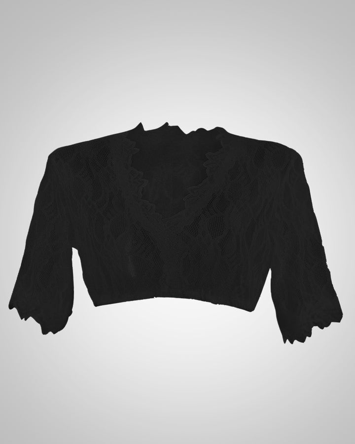 Ingrid | Damen V-Ausschnitt Spitzen-Dirndlbluse