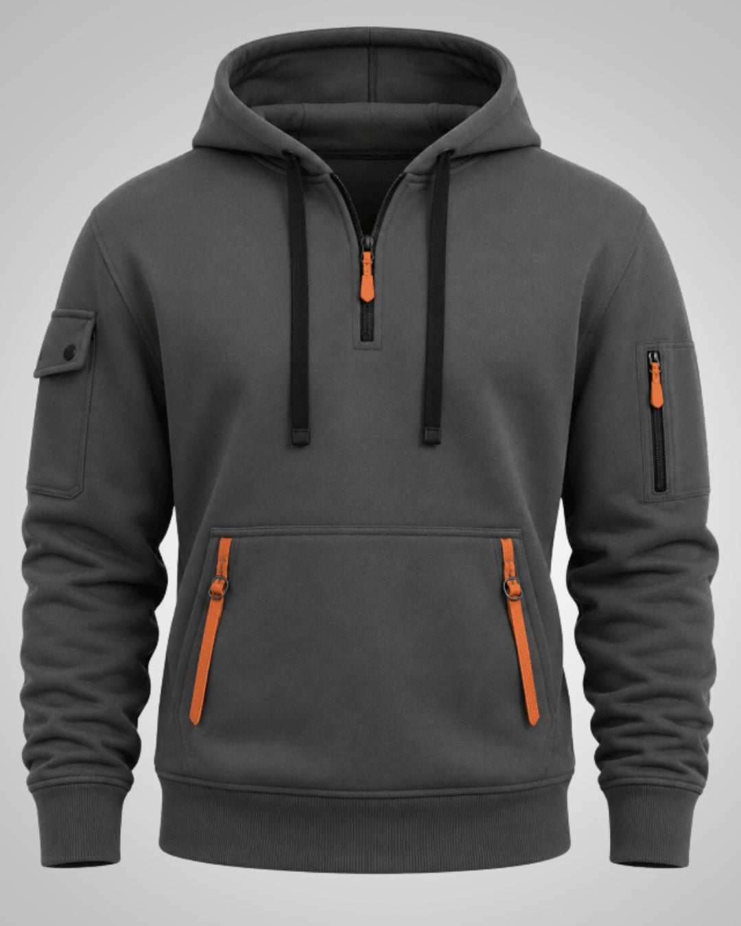 Parker | Felpa calda da uomo con cappuccio e cerniera