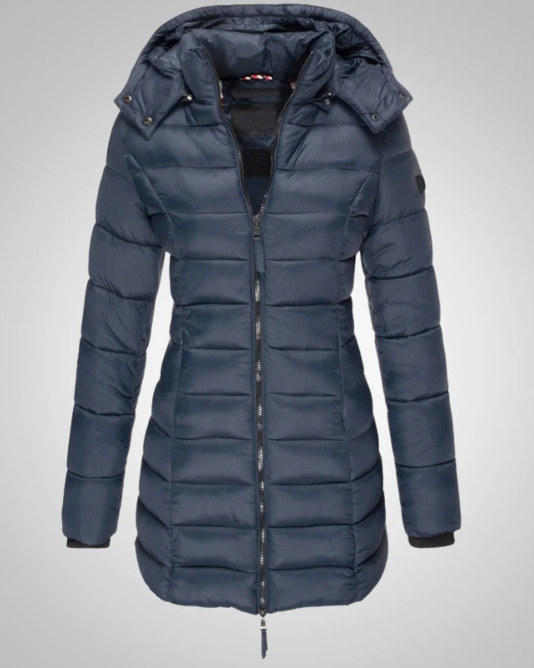 Yvonne | Damen Elegante Winter Daunenjacke mit Kapuze