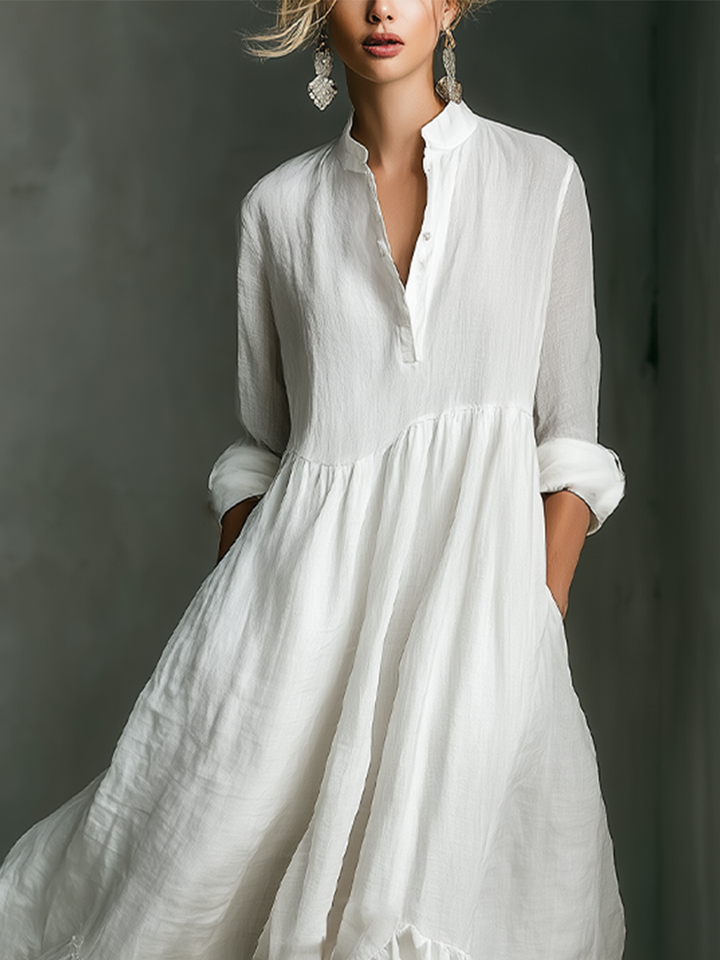 Samantha | Robe longue décontractée à manches longues