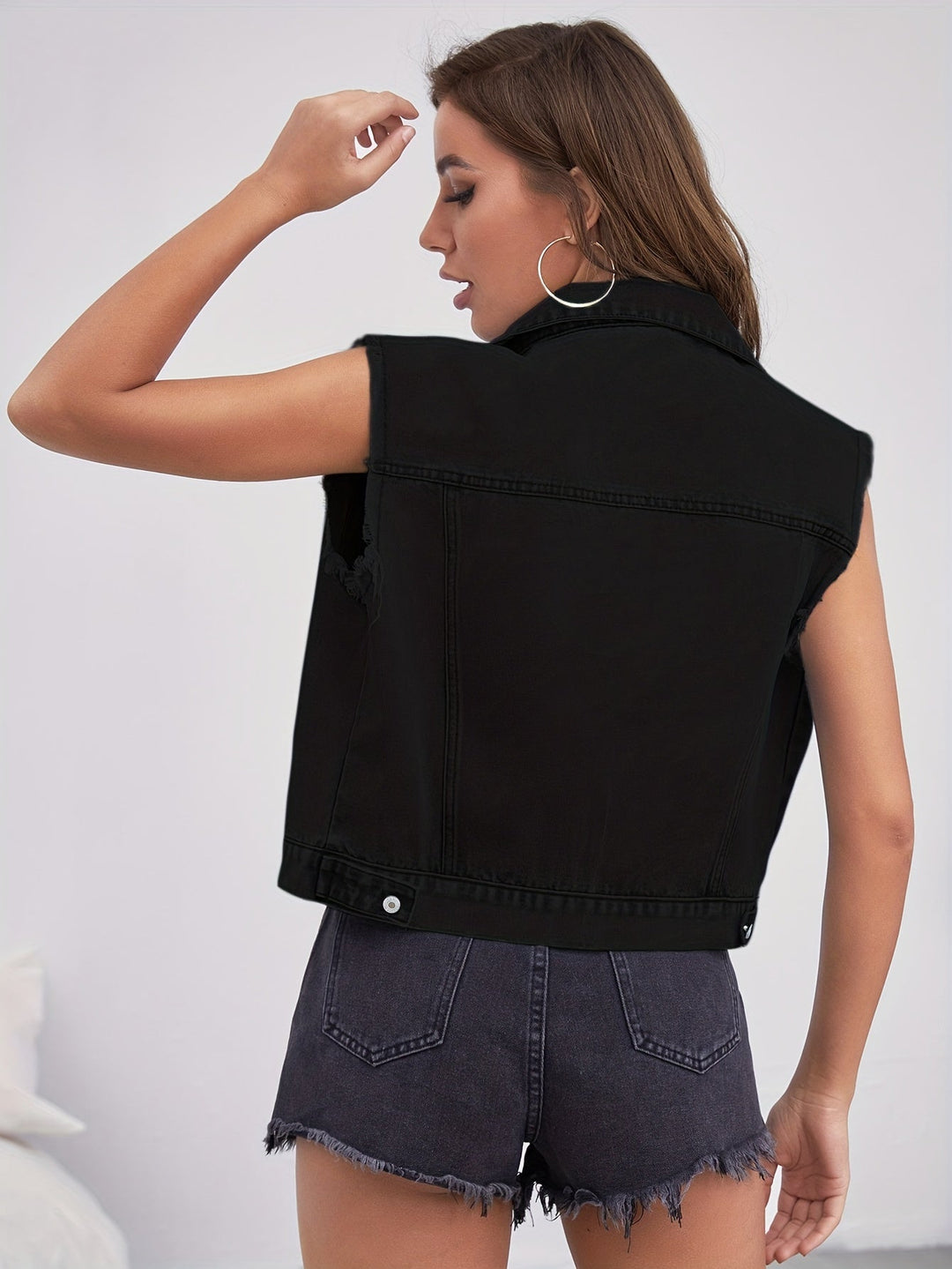Madeleine | Damen Zeitlose Ärmellose Jeansweste