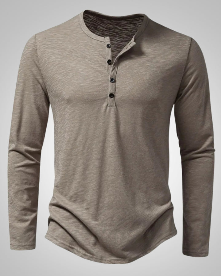 Micah | Chemise Henley classique à coupe ajustée pour homme