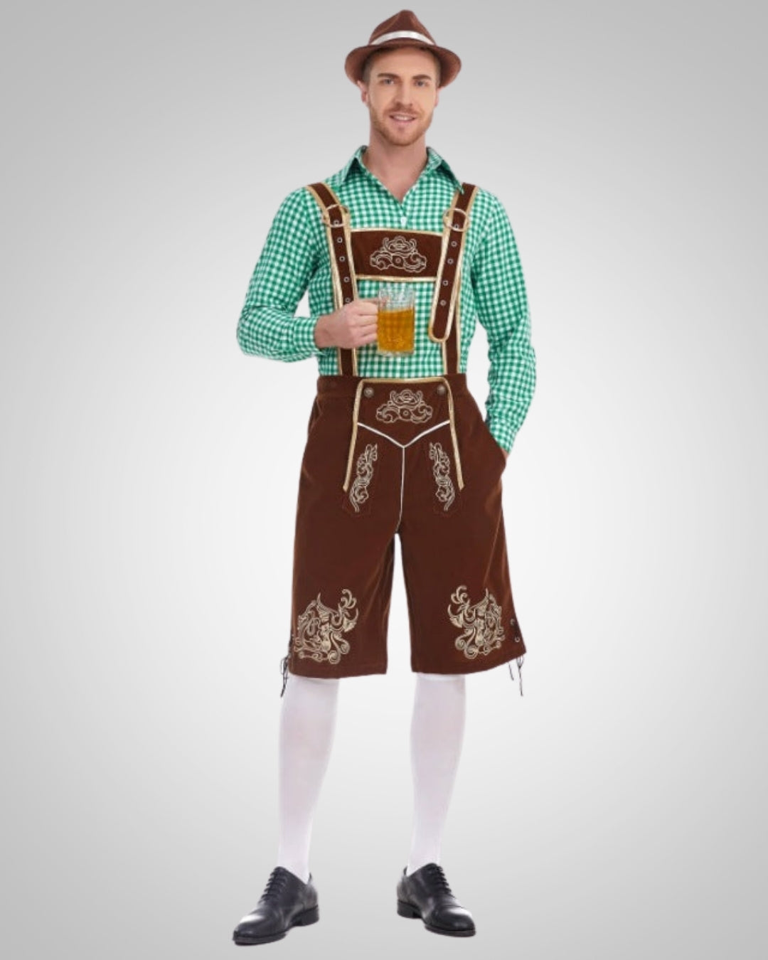 Linard | Lederhose traditionnelle pour homme, style Oktoberfest