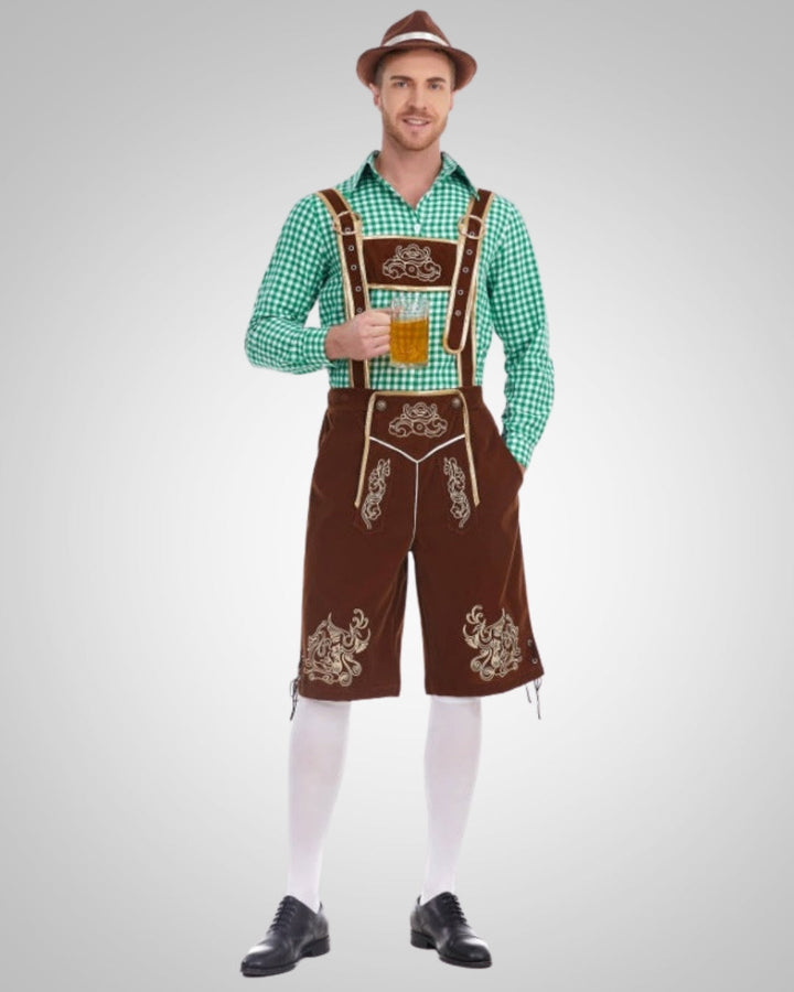 Linard | Lederhose traditionnelle pour homme, style Oktoberfest