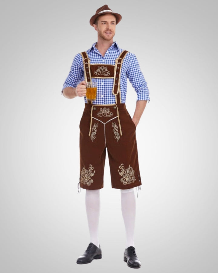 Linard | Lederhose traditionnelle pour homme, style Oktoberfest