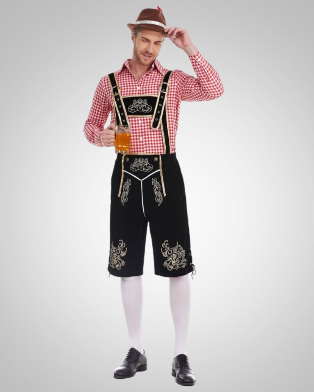 Linard | Lederhose traditionnelle pour homme, style Oktoberfest