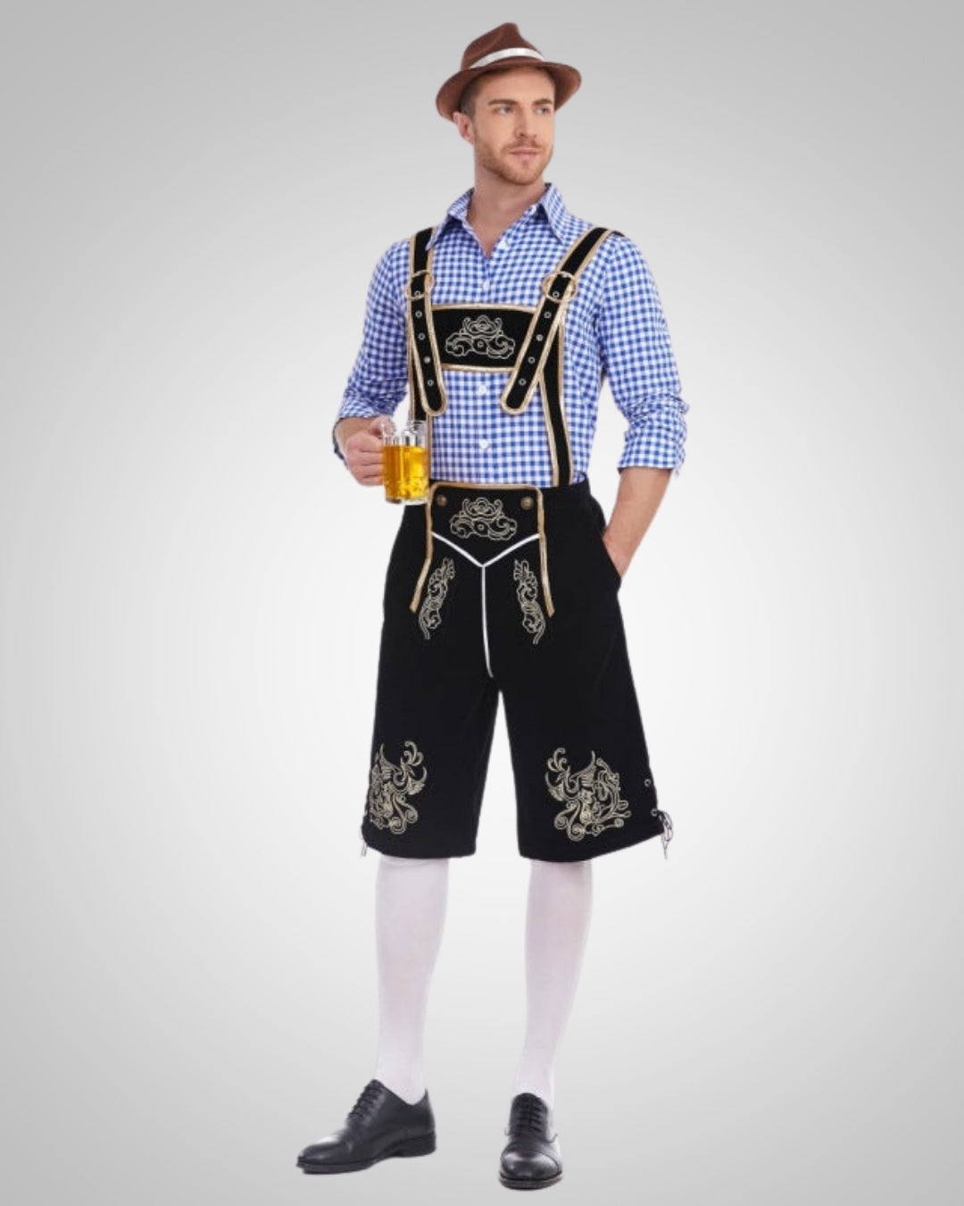 Linard | Lederhose traditionnelle pour homme, style Oktoberfest
