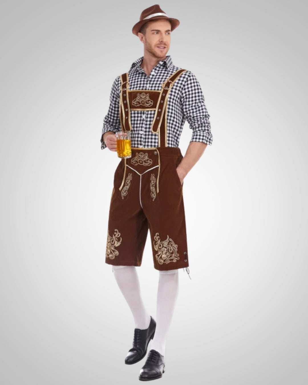 Linard | Lederhose traditionnelle pour homme, style Oktoberfest