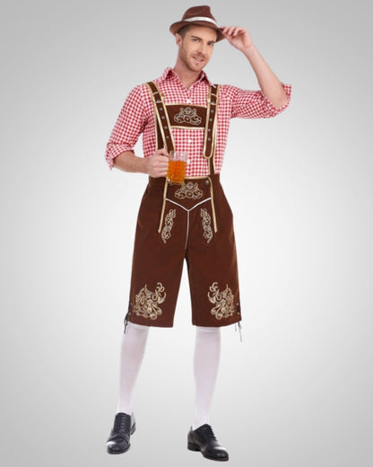 Linard | Lederhose traditionnelle pour homme, style Oktoberfest