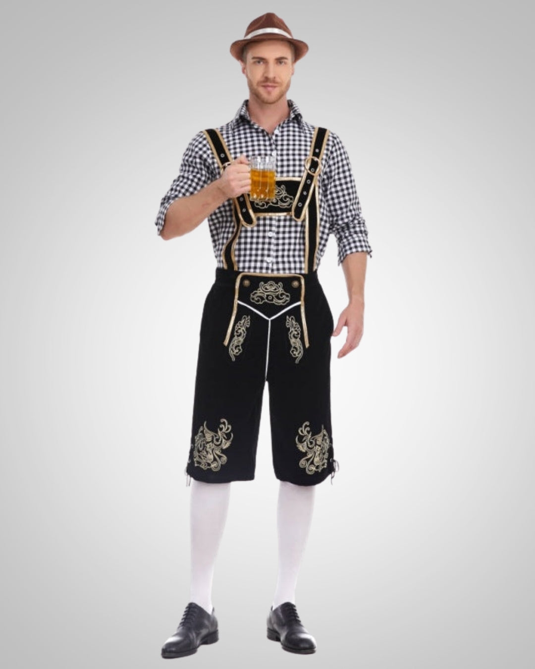 Linard | Lederhose traditionnelle pour homme, style Oktoberfest