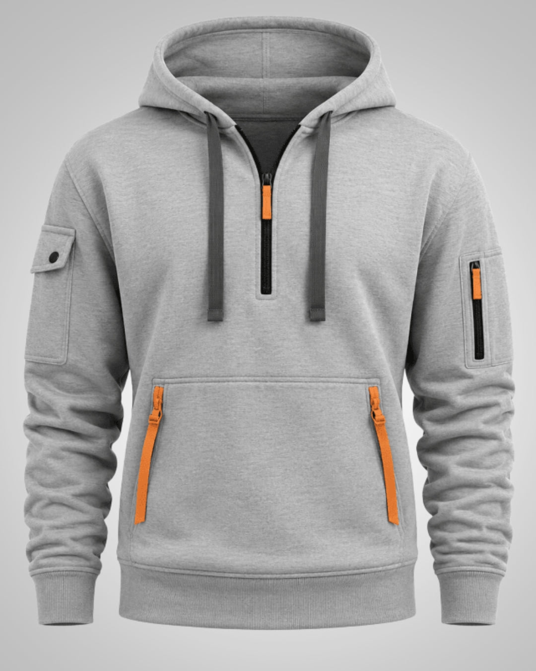 Parker | Felpa calda da uomo con cappuccio e cerniera