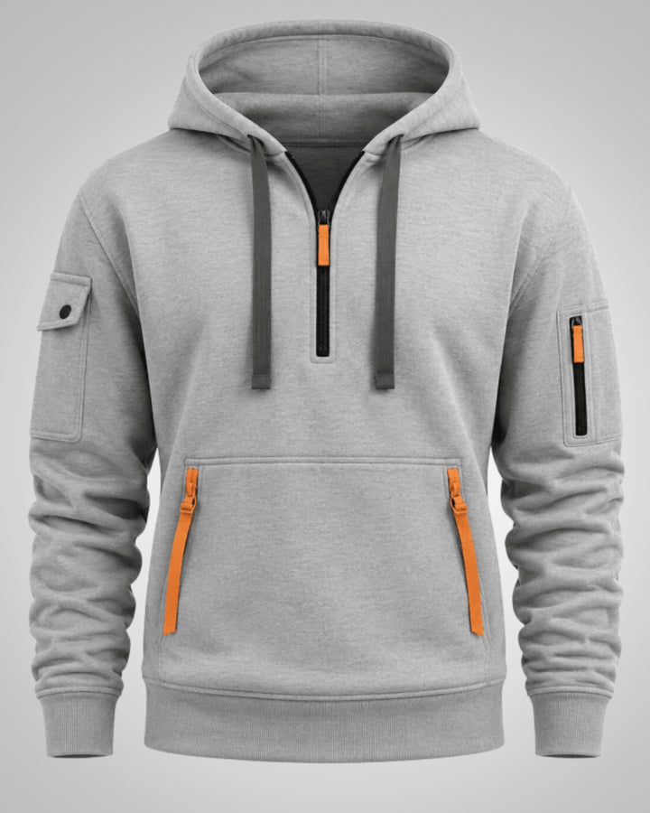 Parker | Felpa calda da uomo con cappuccio e cerniera