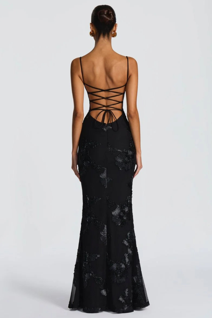 Fabienne | Maxi dress ricamato da donna per invitate a nozze