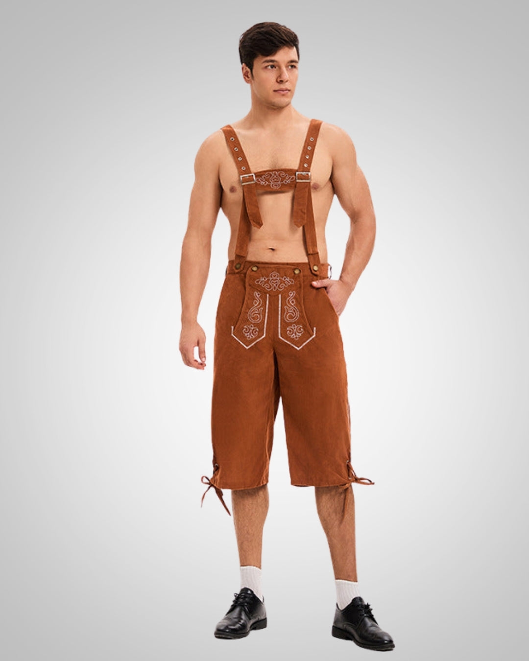Yann | Lederhose brodée pour homme, style Oktoberfest