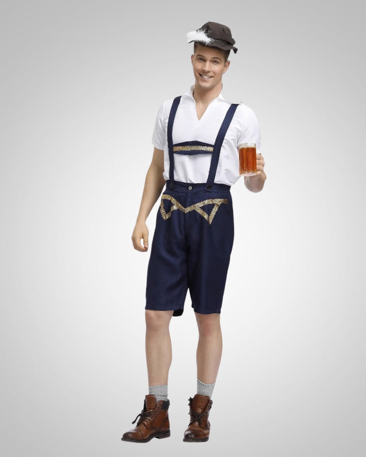 Benedikt | Lederhose courte pour homme, style Oktoberfest