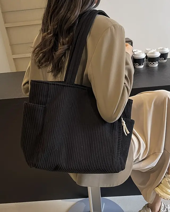 Tanja | Damen Geräumige Strukturierte Schultertasche