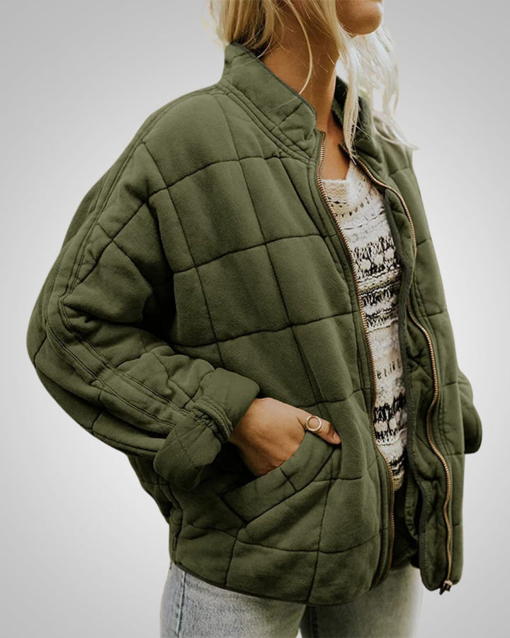 Louisa | Damen Gesteppte Oversized Bomberjacke