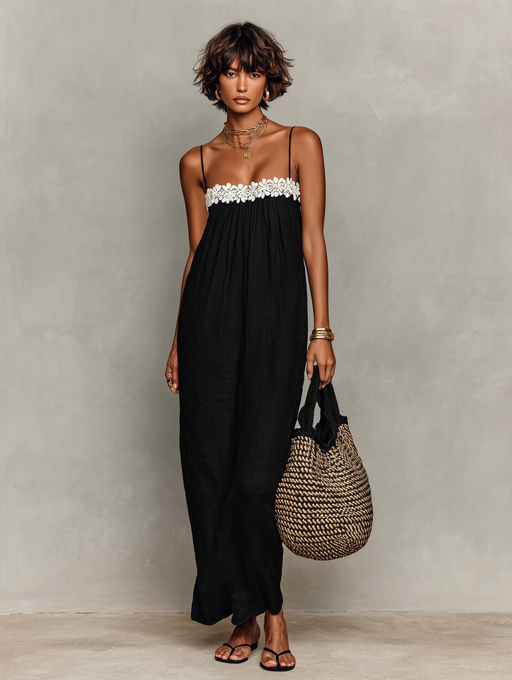 Maja | Damen Elegantes Maxikleid mit fließendem Schnitt