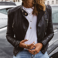 Anna | Moderna giacca biker da donna in pelle