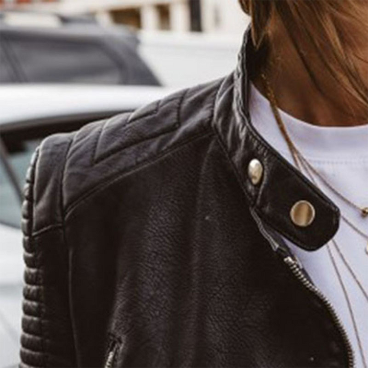 Anna | Moderna giacca biker da donna in pelle