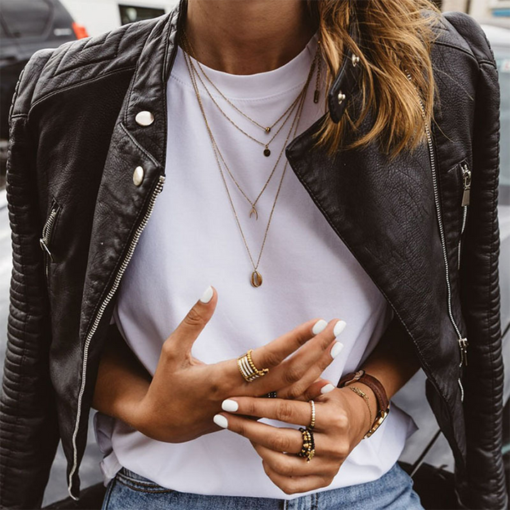 Anna | Moderna giacca biker da donna in pelle