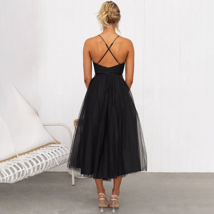 Fabia | Abito elegante a linea ad A da donna con spalline sottili