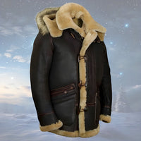 Olivier | Veste d’hiver décontractée doublée en cuir pour homme