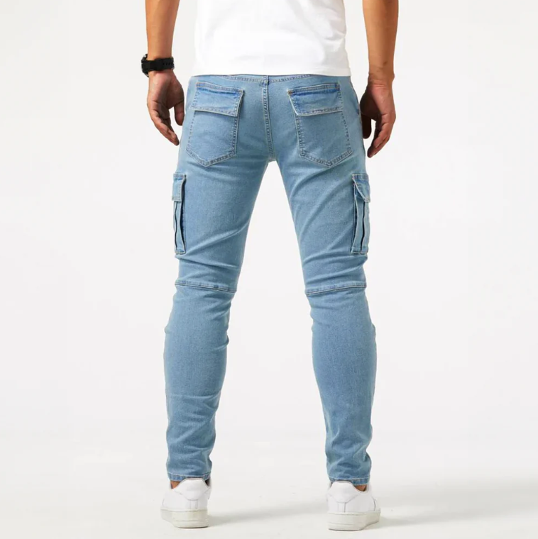 Curdin | Herren Stylische Cargo-Skinny Hose mit Stretch