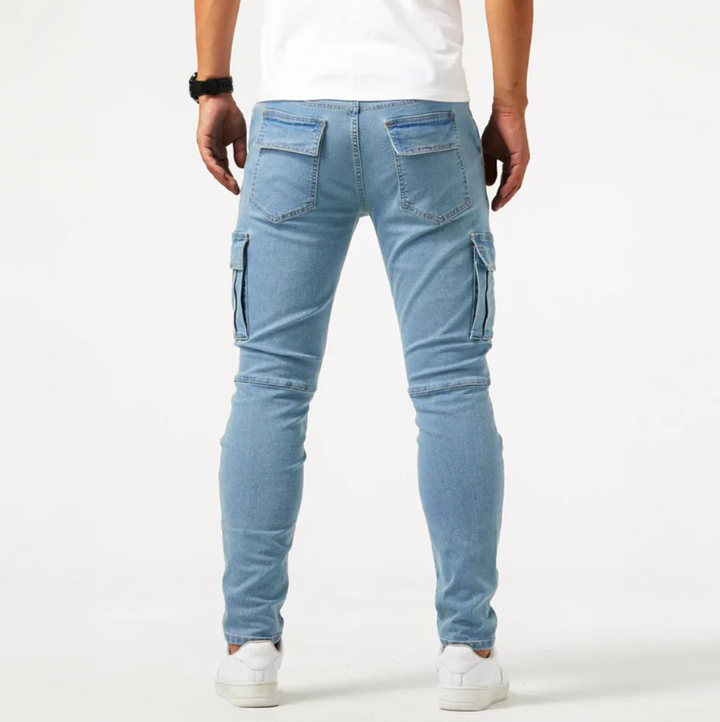 Curdin | Herren Stylische Cargo-Skinny Hose mit Stretch