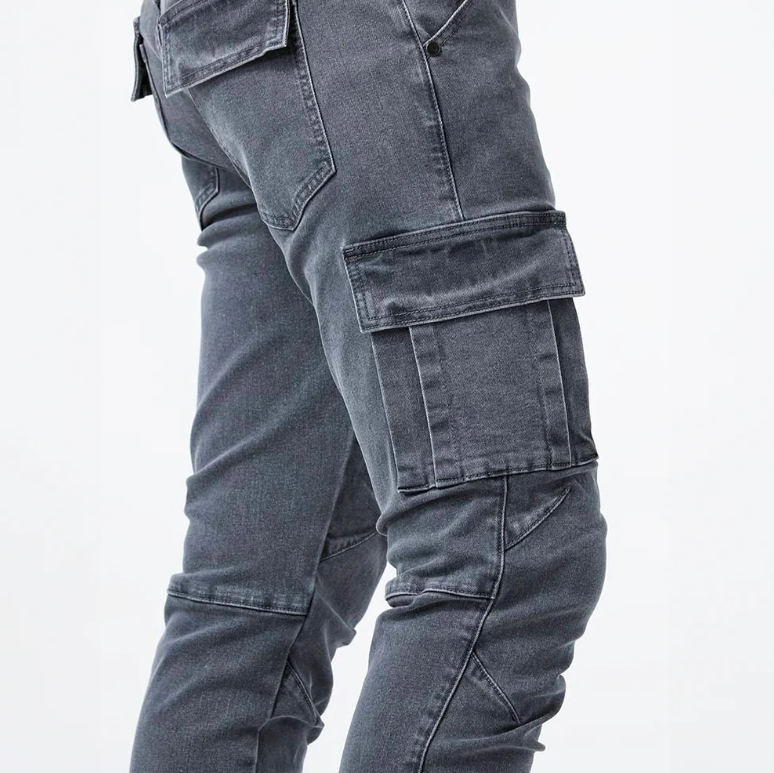 Curdin | Herren Stylische Cargo-Skinny Hose mit Stretch