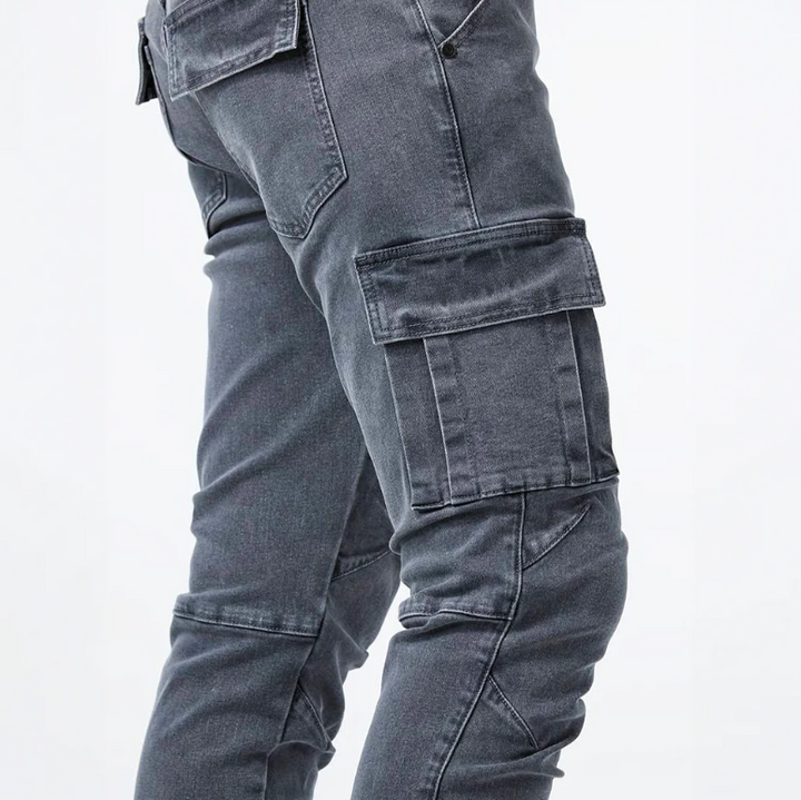 Curdin | Herren Stylische Cargo-Skinny Hose mit Stretch