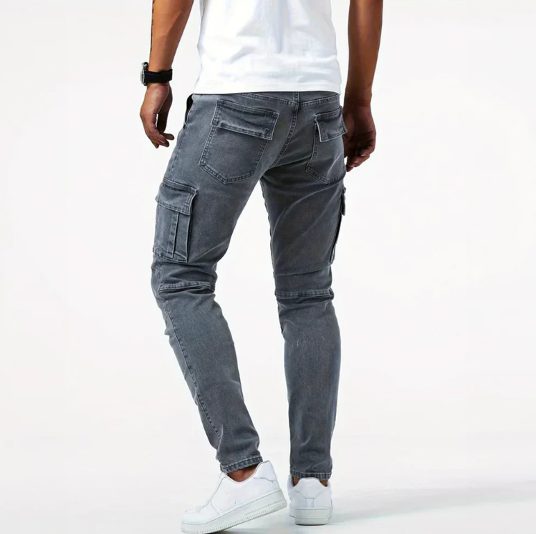 Curdin | Herren Stylische Cargo-Skinny Hose mit Stretch
