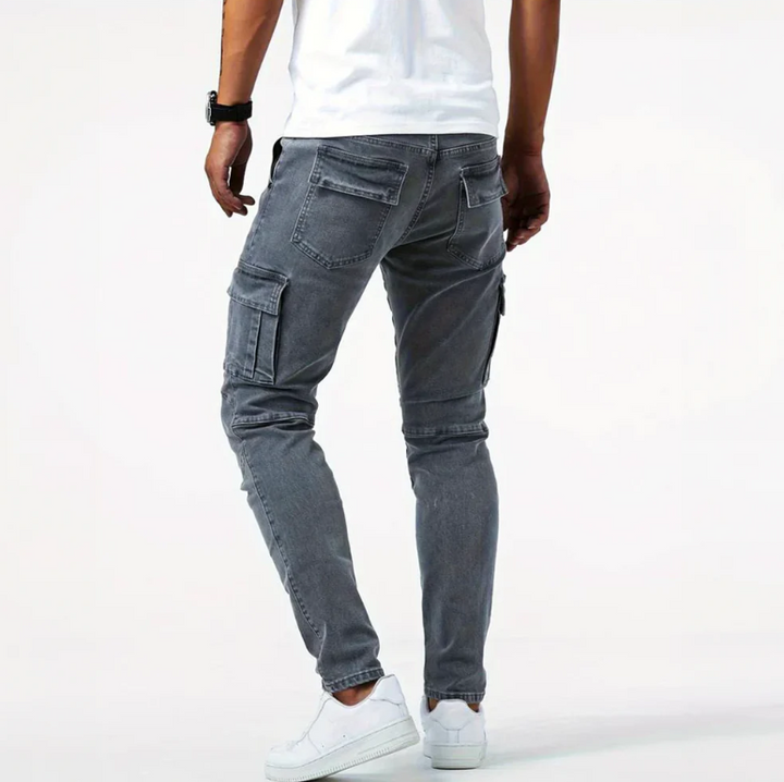 Curdin | Herren Stylische Cargo-Skinny Hose mit Stretch