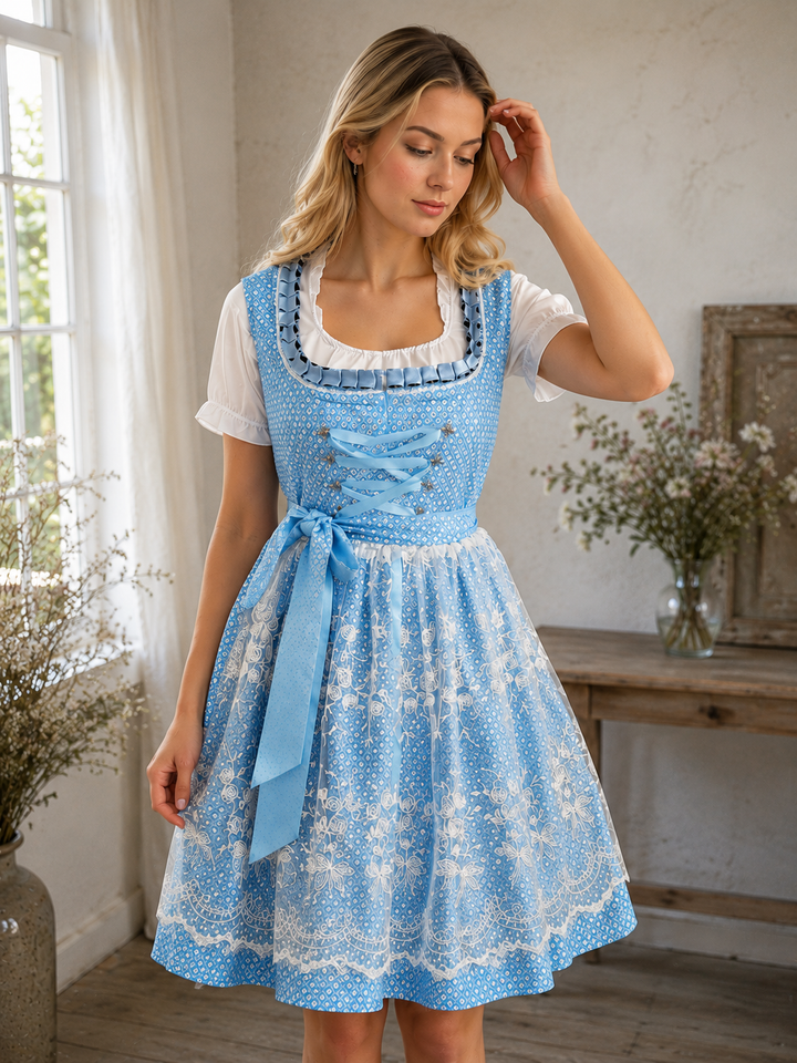 Bianca | Damen Traditionelles Schnuerung Dirndl