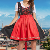 Romana | Damen Traditionelles Besticktes Dirndl mit Schürze