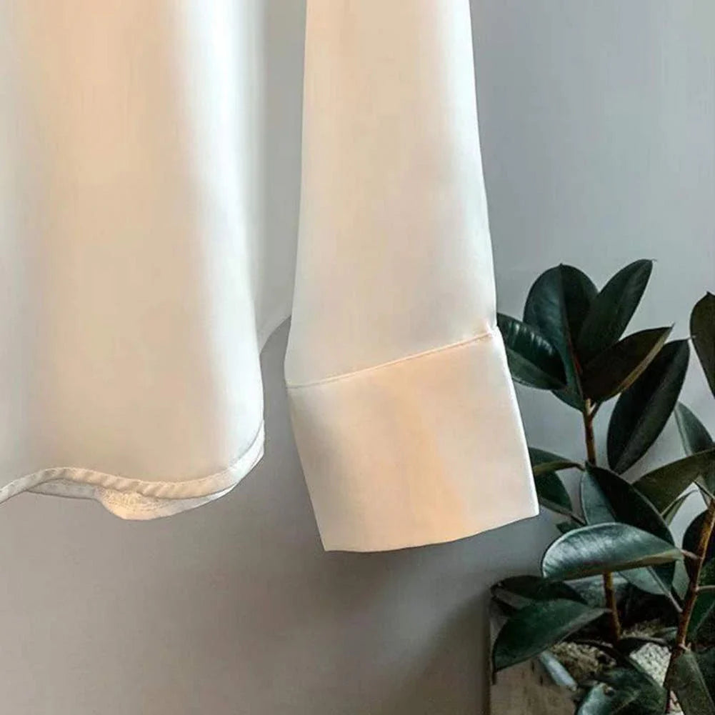 Elvira | Blouse en satin à manches longues d&
