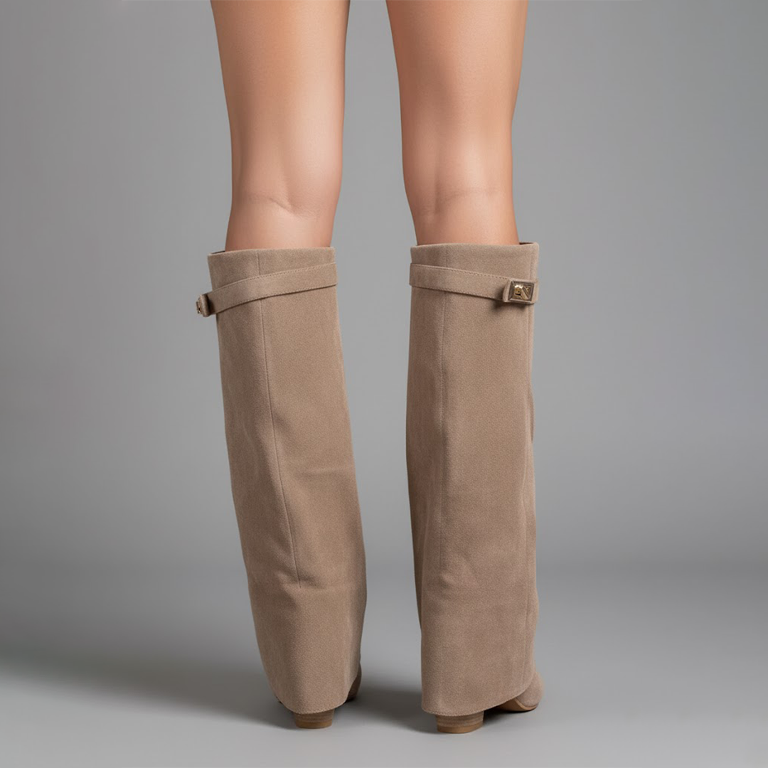 Katja | Bottes en daim mi-genou pour femmes